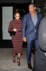 JENNIFER LOPEZ and Alex Rodriguez at Osteria Mozza in West Hollywood 10/20/2018