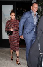 JENNIFER LOPEZ and Alex Rodriguez at Osteria Mozza in West Hollywood 10/20/2018