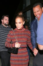 JENNIFER LOPEZ and Alex Rodriguez at Osteria Mozza in West Hollywood 10/20/2018