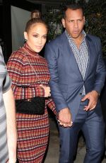 JENNIFER LOPEZ and Alex Rodriguez at Osteria Mozza in West Hollywood 10/20/2018