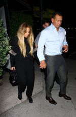 JENNIFER LOPEZ at Osteria Mozza Restaurant in West Hollywood 10/08/2018