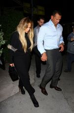 JENNIFER LOPEZ at Osteria Mozza Restaurant in West Hollywood 10/08/2018