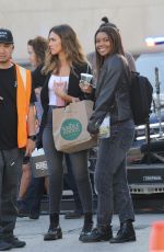 JESSICA ALBA amd GABRIELLE UNION on the Set of L.A.
