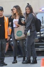 JESSICA ALBA amd GABRIELLE UNION on the Set of L.A.