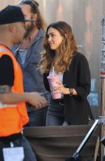JESSICA ALBA on the Set of L.A.
