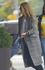 JESSICA BIEL in Ripped Jeans Out in New York 10/23/2018