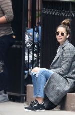 JESSICA BIEL in Ripped Jeans Out in New York 10/23/2018