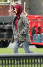 JESSICA CHASTAIN on the Set of Eve in Boston 10/05/2018