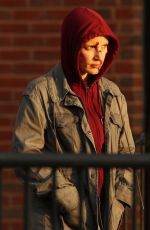 JESSICA CHASTAIN on the Set of Eve in Boston 10/05/2018