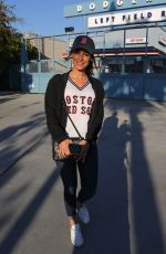 JESSICA LOWNDES Arrives at Dodger Stadium in Los Angeles 10/26/2018