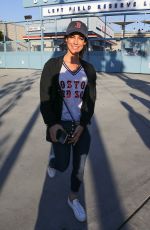 JESSICA LOWNDES Arrives at Dodger Stadium in Los Angeles 10/26/2018