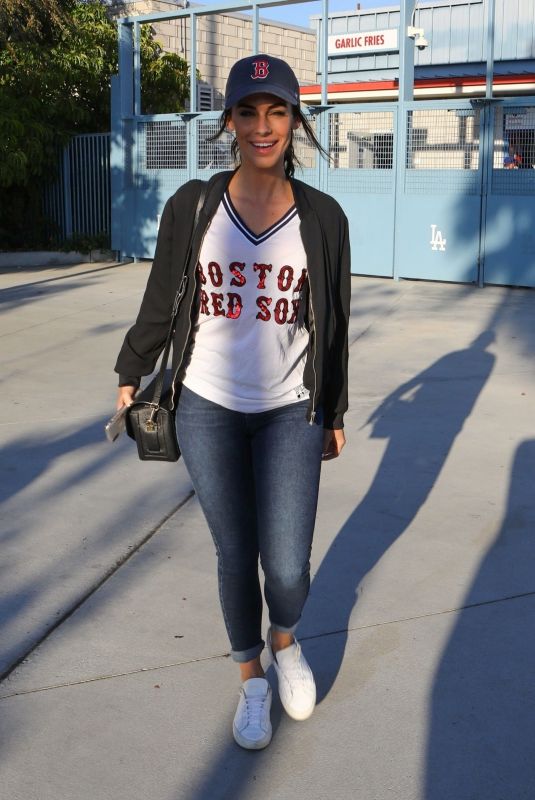 JESSICA LOWNDES Arrives at Dodger Stadium in Los Angeles 10/26/2018