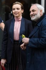 JODIE COMER on the Set of Killing Eve in London 10/10/2018