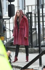 JODIE COMER on the Set of Killing Eve in London 10/10/2018