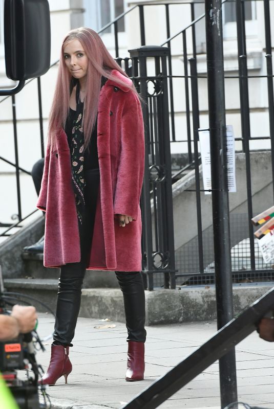 JODIE COMER on the Set of Killing Eve in London 10/10/2018