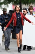 JOSPEHINE SKRIVER on the Set of a Photoshoot in New York 10/04/2018