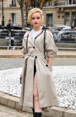JULIA GARNER Arrives at Miu Miu Show at Paris Fashion Week 10/02/2018