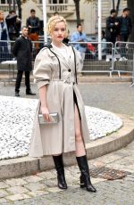 JULIA GARNER Arrives at Miu Miu Show at Paris Fashion Week 10/02/2018