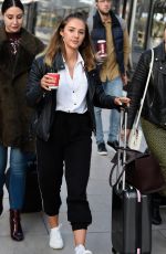 JULIA GOULDING and MOLLIE WINNARD at Train Station in Manchester 10/22/2018