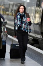 JULIA GOULDING and MOLLIE WINNARD at Train Station in Manchester 10/22/2018