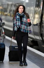 JULIA GOULDING and MOLLIE WINNARD at Train Station in Manchester 10/22/2018