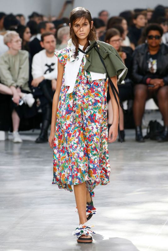 KAIA GERBER at Sacai Runway Show in Paris 10/01/2018