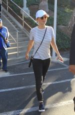 KALEY CUOCO Arrives at Dodger Stadium in Los Angeles 10/26/2018