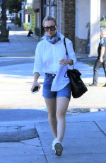 KALEY CUOCO in Denim Shorts Out in Los Angeles 10/18/2018