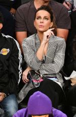 KATE BECKINSALE at LA Lakers vs Houston Rockets Game in Los Angeles 10/21/2018
