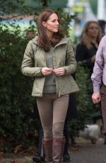 KATE MIDDLETON at Sayers Croft Forest School and Wildlife Garden in London 10/02/2018
