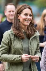 KATE MIDDLETON at Sayers Croft Forest School and Wildlife Garden in London 10/02/2018
