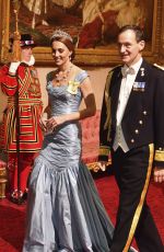 KATE MIDDLETON at State Banquet at Buckingham Palace 10/23/2018