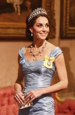 KATE MIDDLETON at State Banquet at Buckingham Palace 10/23/2018