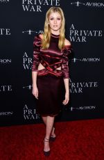 KATHERINE MCNAMARA at A Private War Premiere in Los Angeles 10/24/2018