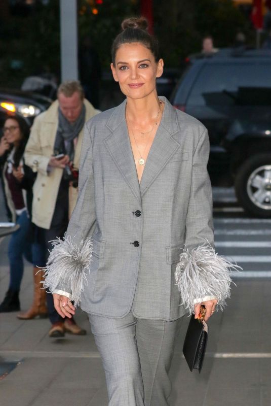KATIE HOLMES Arrives at America Ballet Theater 2018 Fall Gala in New York 10/17/2018