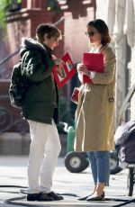 KATIE HOLMES Out in New York 10/23/2018