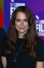 KEIRA KNIGHTLEY at Benjamin Premiere at BFI London Film Festival 10/19/2018