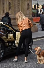 KIMBERLEY GARNER Driving Out Her Ferrari in Kensington 10/24/2018