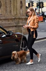 KIMBERLEY GARNER Driving Out Her Ferrari in Kensington 10/24/2018