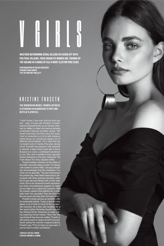 KRISTINE FROSETH at V Magazine Issue 115, Fall 2018