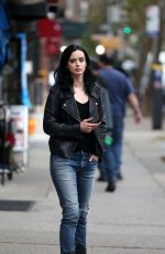 KRYSTEN RITTER on the Set of Jessica Jones in New York 10/17/2018