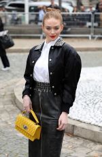 LARSEN THOMPSON Arrives at Miu Miu Show at Paris Fashion Week 10/02/2018