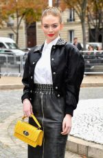 LARSEN THOMPSON Arrives at Miu Miu Show at Paris Fashion Week 10/02/2018