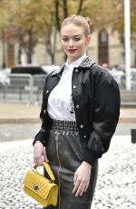 LARSEN THOMPSON at Miu Miu Fashion Show in Paris 10/02/2018