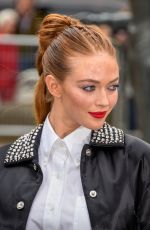 LARSEN THOMPSON at Miu Miu Fashion Show in Paris 10/02/2018