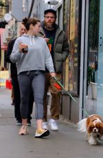 LAUREN MILLER and Seth Rogen Out with Their Dog in New York 10/16/2018