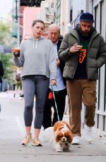 LAUREN MILLER and Seth Rogen Out with Their Dog in New York 10/16/2018
