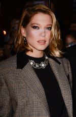 LEA SEYDOUX at Louis Vuitton Fashion Show in Paris 10/02/2018
