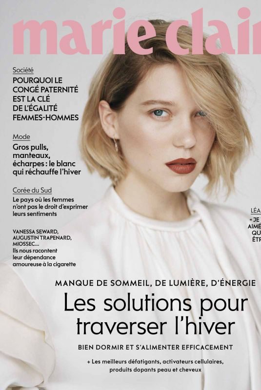 LEA SEYDOUX in Marie Claire Magazine, December 2018