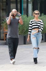 LEONA LEWIS in Ripped Jeans at Cafe Gratitude in Los Angeles 10/06/2018